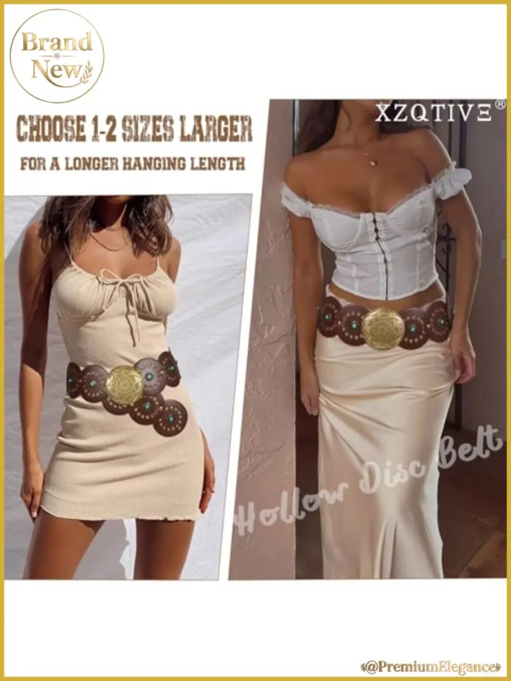 Western PU Leather Wide Belt Concho Cowgirl Country Waist Belt for Dress